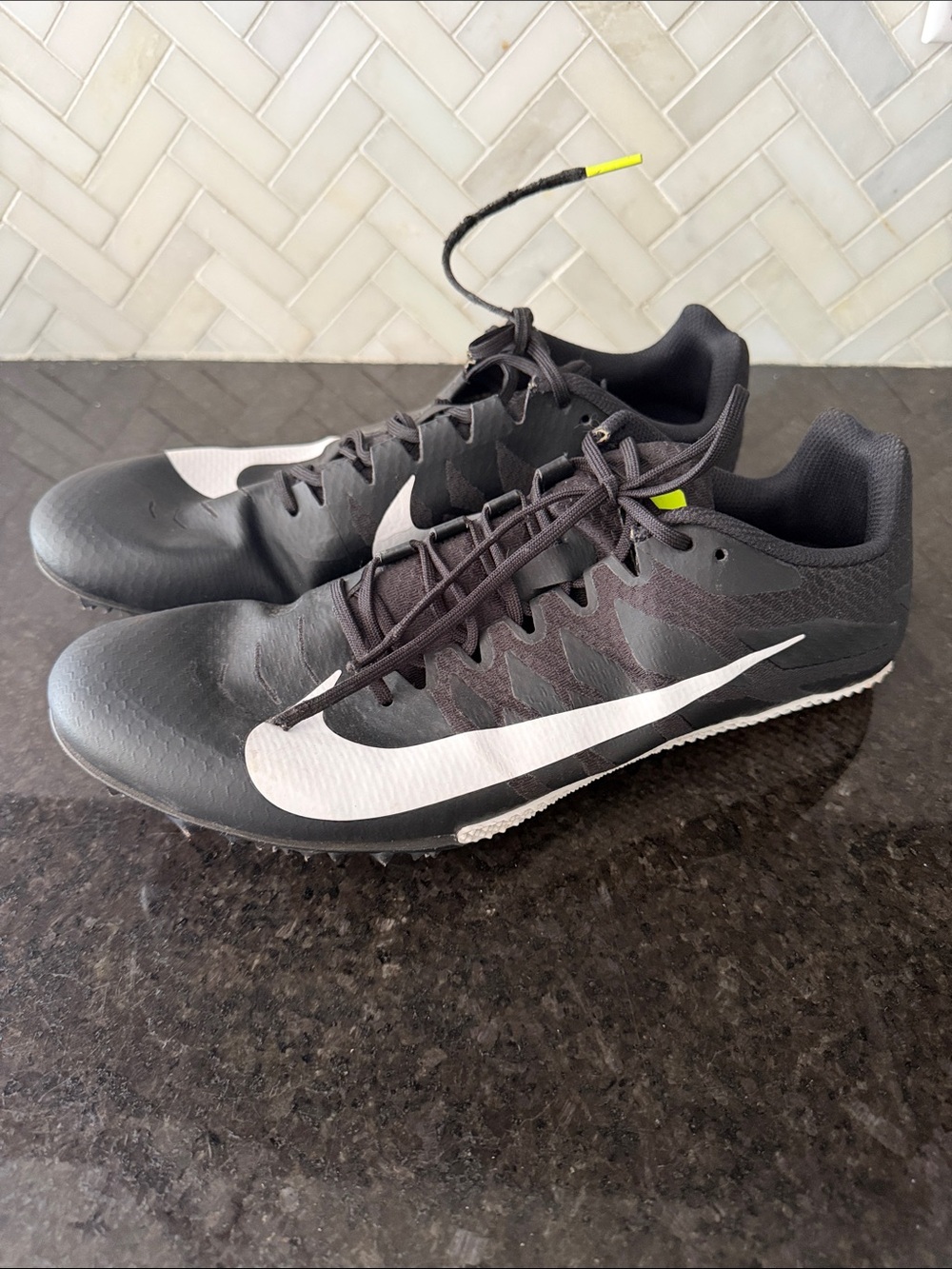 Nike Zoom Rival S 9 Track Spike Men’s Racing Sprint Black shoes size 13